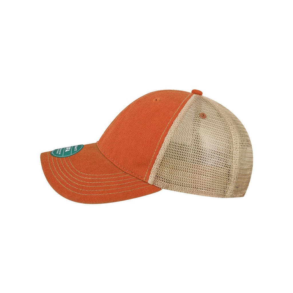 LEGACY Old Favorite Trucker Cap Embroidery - Orange/ Khaki - Direct Side