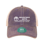 LEGACY Old Favorite Trucker Cap Embroidery - Purple/ Khaki - Front