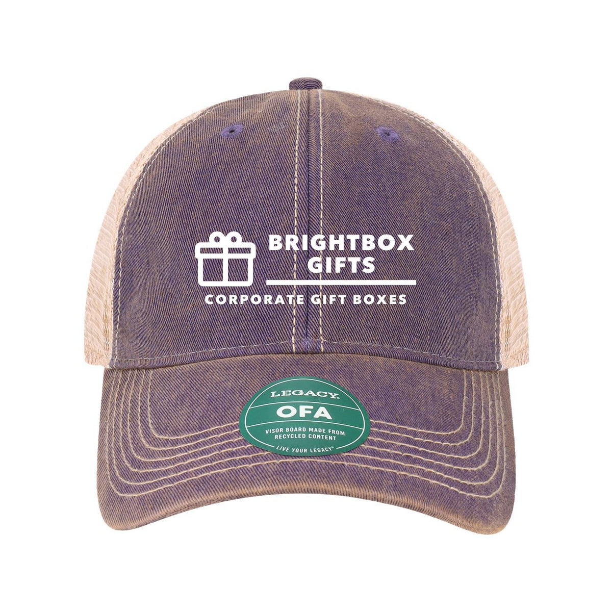 LEGACY Old Favorite Trucker Cap Embroidery - Purple/ Khaki - Front