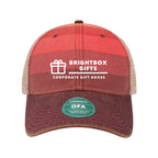 LEGACY Old Favorite Trucker Cap Embroidery - Red Stripe/ Khaki - Front