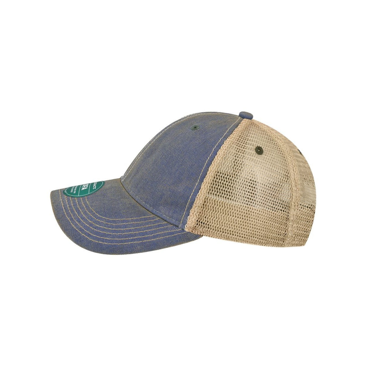 LEGACY Old Favorite Trucker Cap Embroidery - Royal/ Khaki - Direct Side