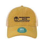 LEGACY Old Favorite Trucker Cap Embroidery - Yellow/ Khaki - Front