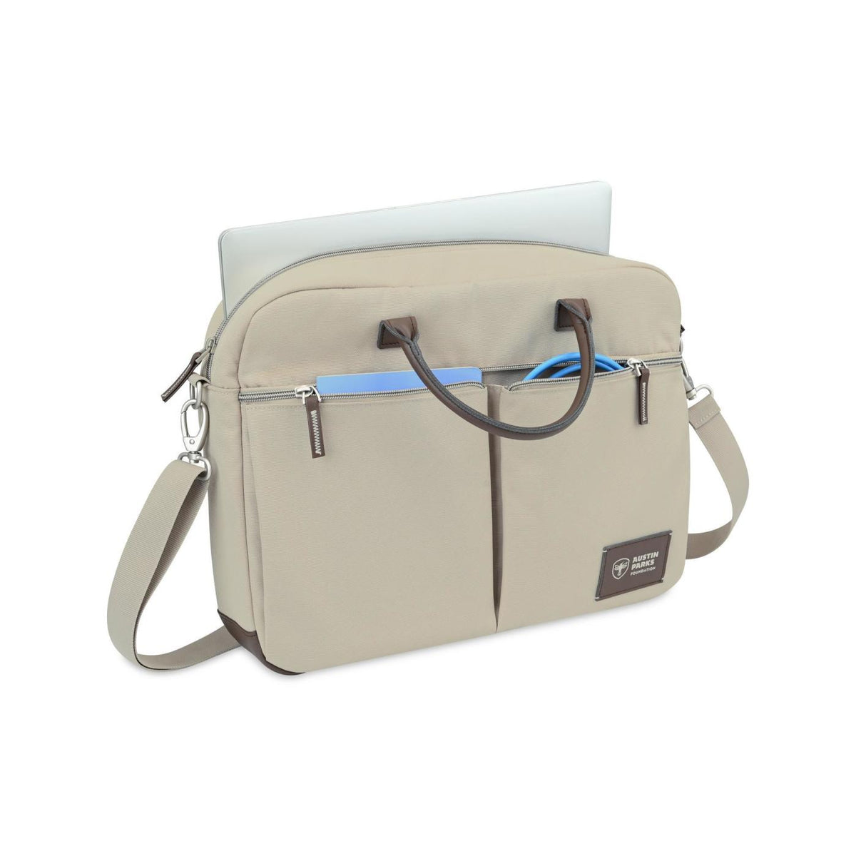 Legacy Recycled Laptop Portfolio with Cargo Pockets - Trench Coat - View 2