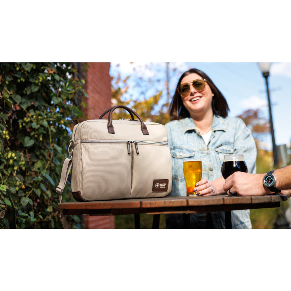 Legacy Recycled Laptop Portfolio with Cargo Pockets - Trench Coat - View 6