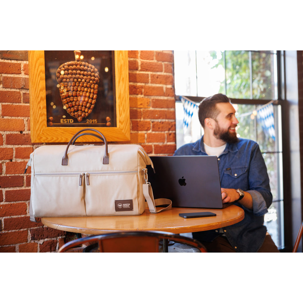 Legacy Recycled Travel Weekender with Laptop Sleeve Transfer - Trench Coat - View 7