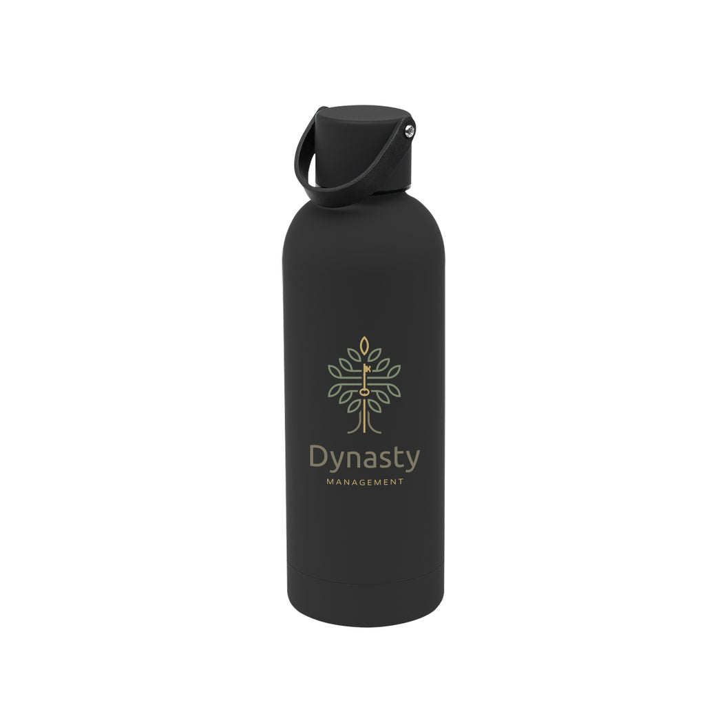 Leighton Stainless Steel Bottle, 17 oz - Black - Colorbrite