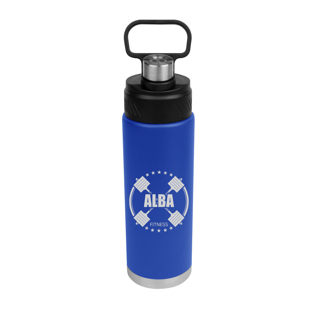 Leighton Stainless Steel Bottle, 24 oz - Blue - Silk Screen