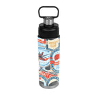 Leighton Stainless Steel Bottle in Full Color, 24 oz - Black - Megabrite