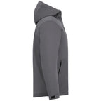 Lena Recycled Insulated Jacket with Hood for Men Debossing - Steel Grey - Right Side