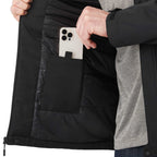 Lena Recycled Insulated Jacket with Hood for Men Embroidery - Black - On Model Detail 2