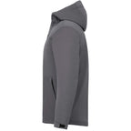 Lena Recycled Insulated Jacket with Hood for Men Embroidery - Steel Grey - Left Side