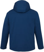 Lena Recycled Insulated Jacket with Hood for Men Laser Engraving - River Blue - Back