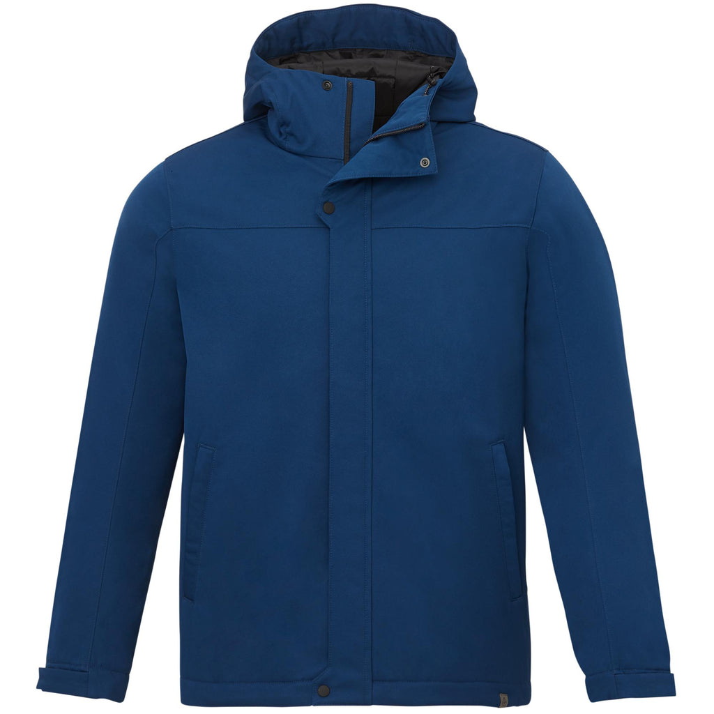Lena Recycled Insulated Jacket with Hood for Men Transfer - River Blue - Front