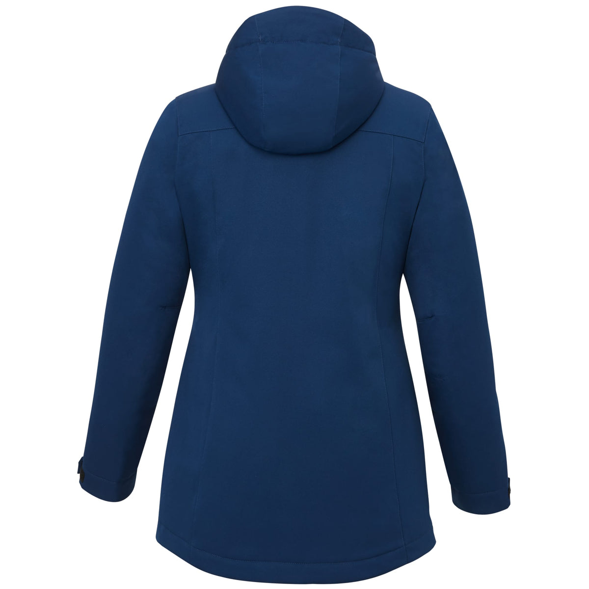 Lena Recycled Insulated Jacket with Hood for Women Debossing - River Blue - Back