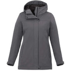 Lena Recycled Insulated Jacket with Hood for Women Transfer - Steel Grey - Front