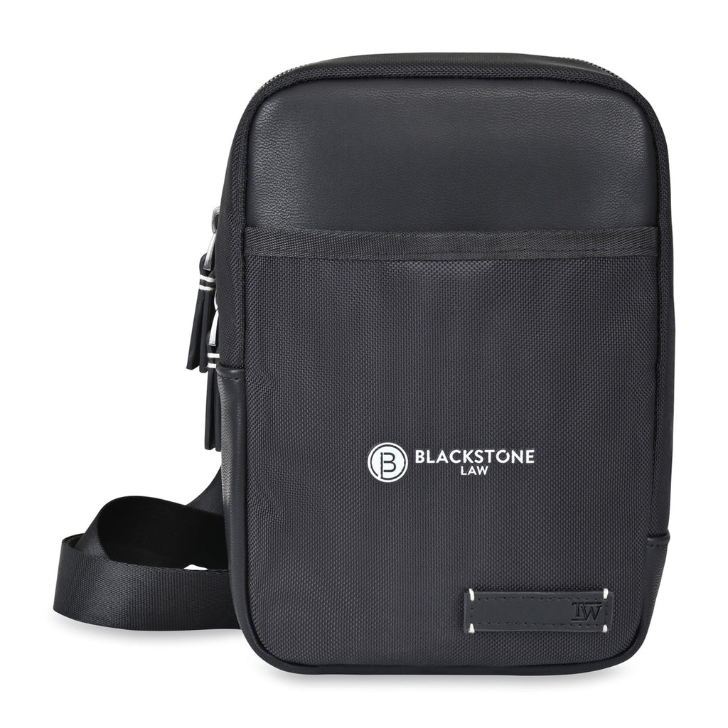 Lennox Recycled Nylon Crossbody Bag - Black - View 1