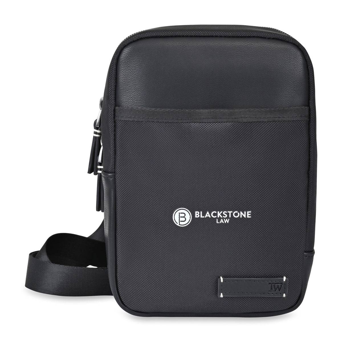Lennox Recycled Nylon Crossbody Bag - Black - View 1