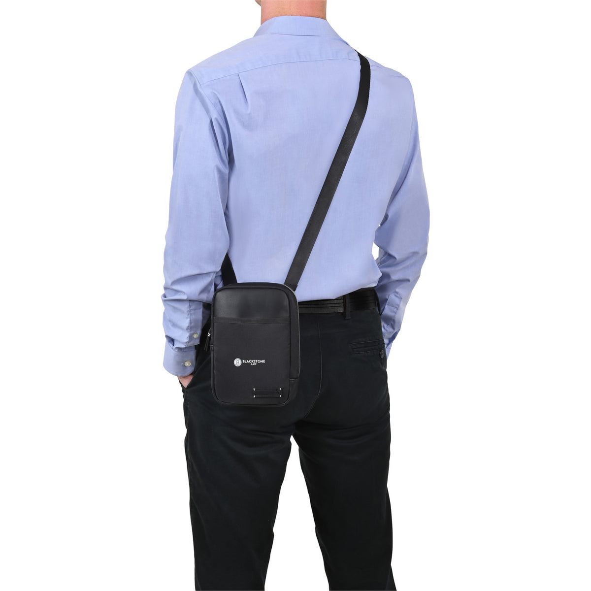 Lennox Recycled Nylon Crossbody Bag - Black - View 6