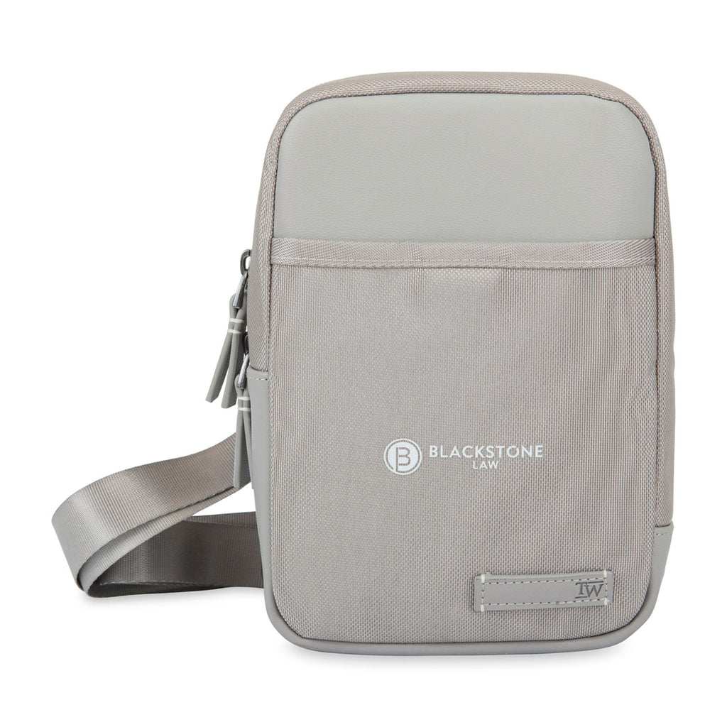 Lennox Recycled Nylon Crossbody Bag - Taupe - View 1