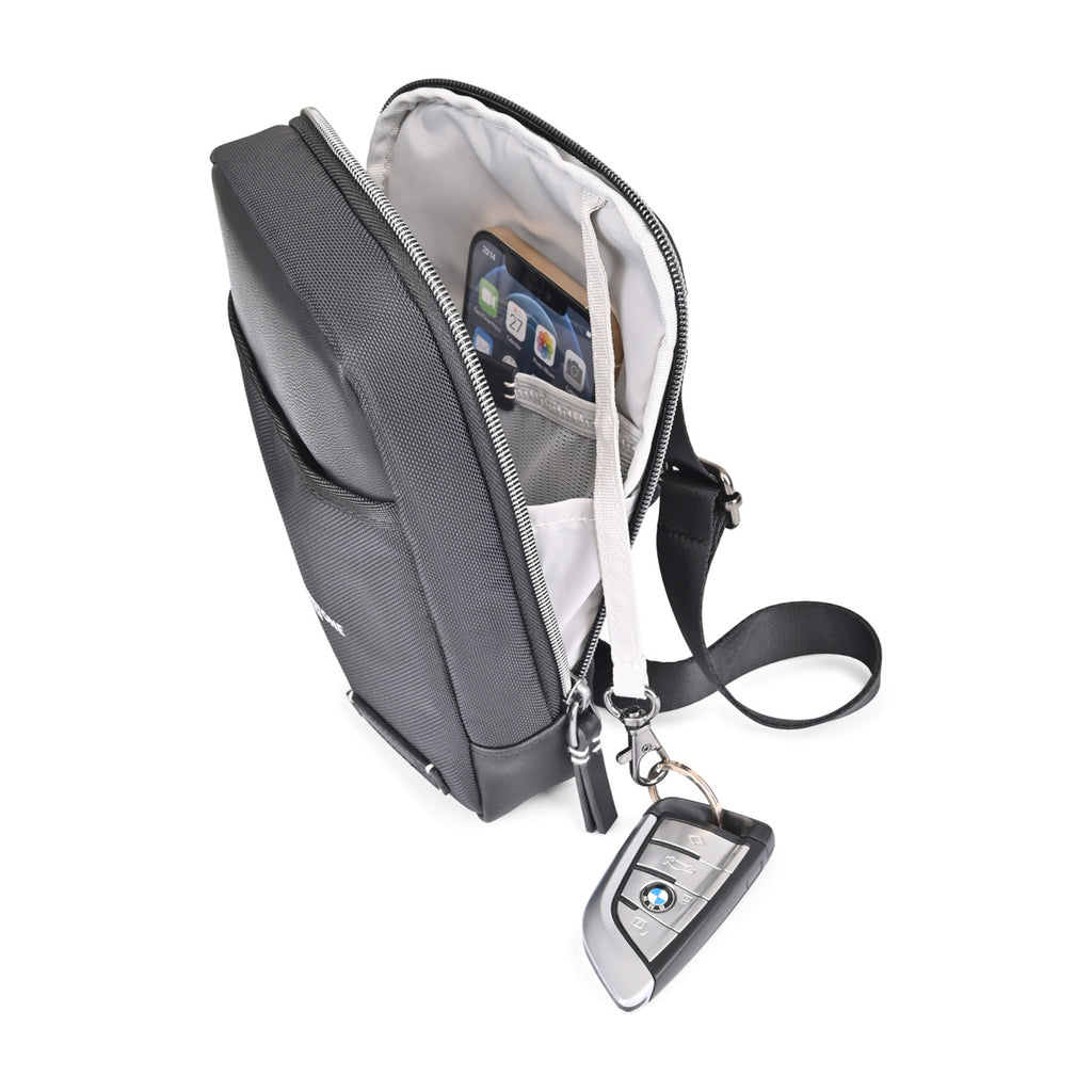 Lennox Recycled Nylon Crossbody Bag Transfer - Black - View 2