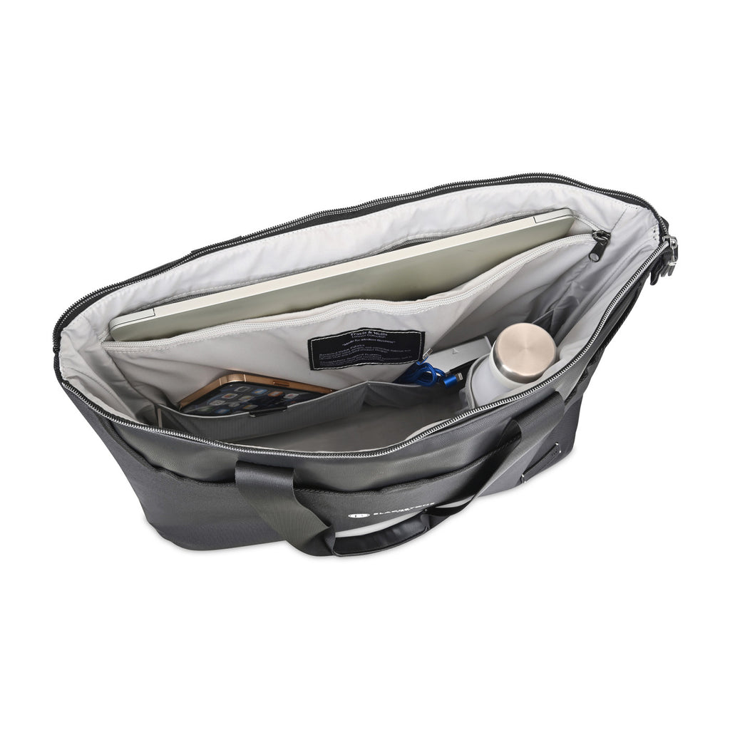 Lennox Recycled Nylon Laptop Tote, 15 Inch - Black - View 3