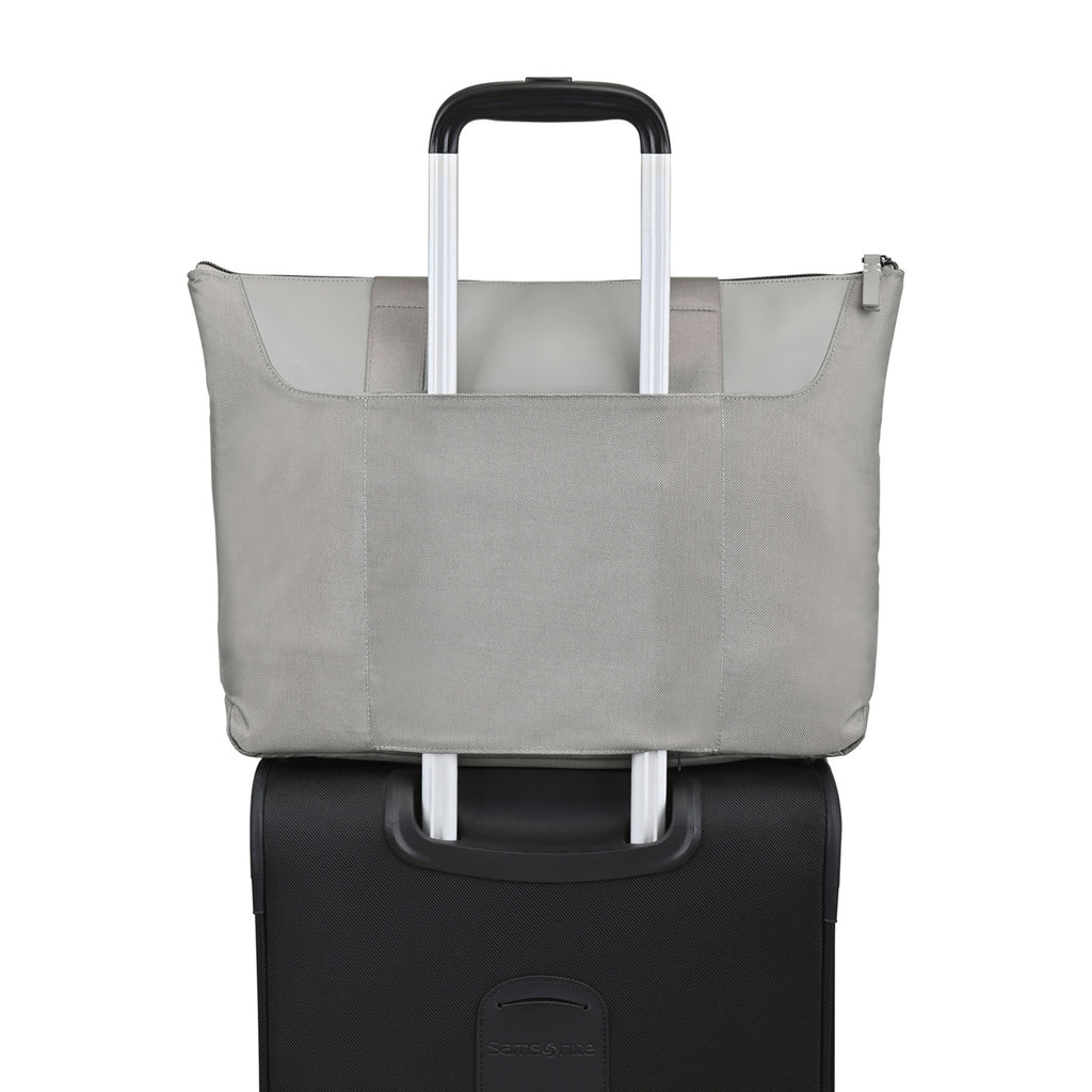 Lennox Recycled Nylon Laptop Tote, 15 Inch - Taupe - View 2