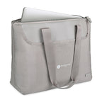 Lennox Recycled Nylon Laptop Tote, 15 Inch Transfer - Taupe - View 4