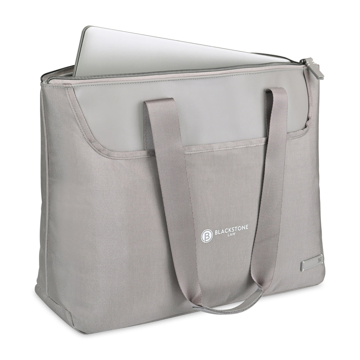 Lennox Recycled Nylon Laptop Tote, 15 Inch Transfer - Taupe - View 4