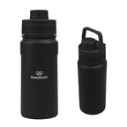 Leslie Recycled Stainless Steel Bottle, 18 oz - Black - Laser Engraving
