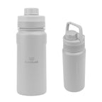 Leslie Recycled Stainless Steel Bottle, 18 oz - Gray - Laser Engraving