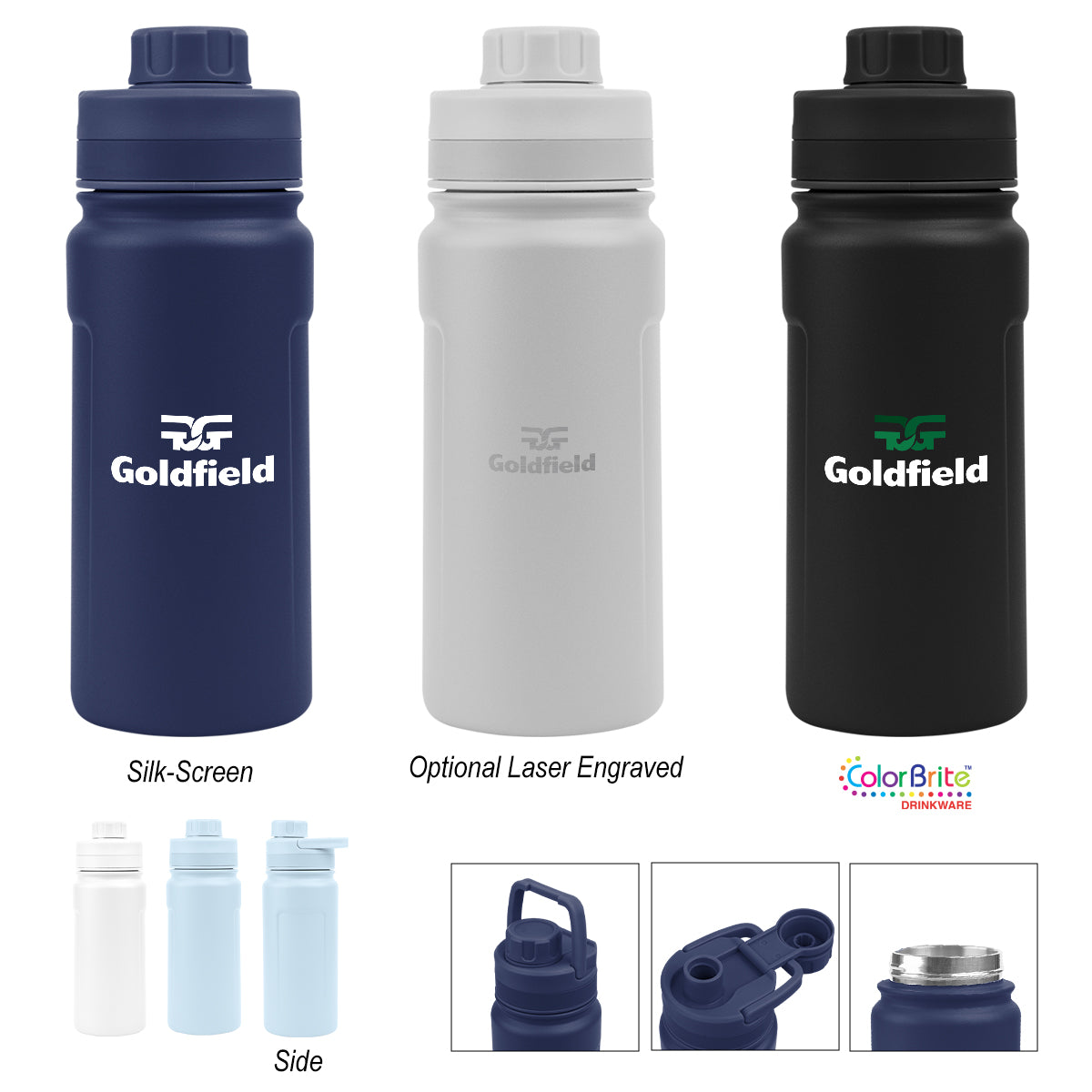 Leslie Recycled Stainless Steel Bottle, 18 oz