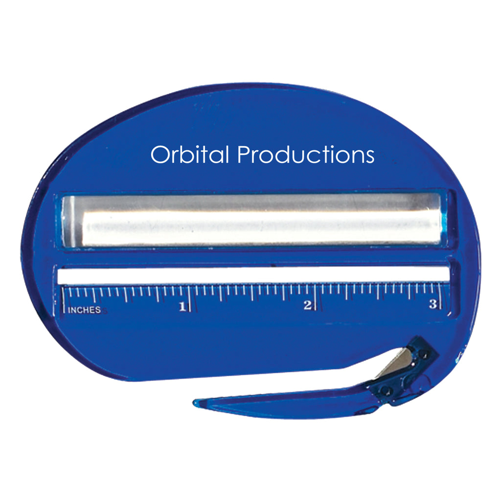 Letter Opener, Three-Way - Blue - Pad Print
