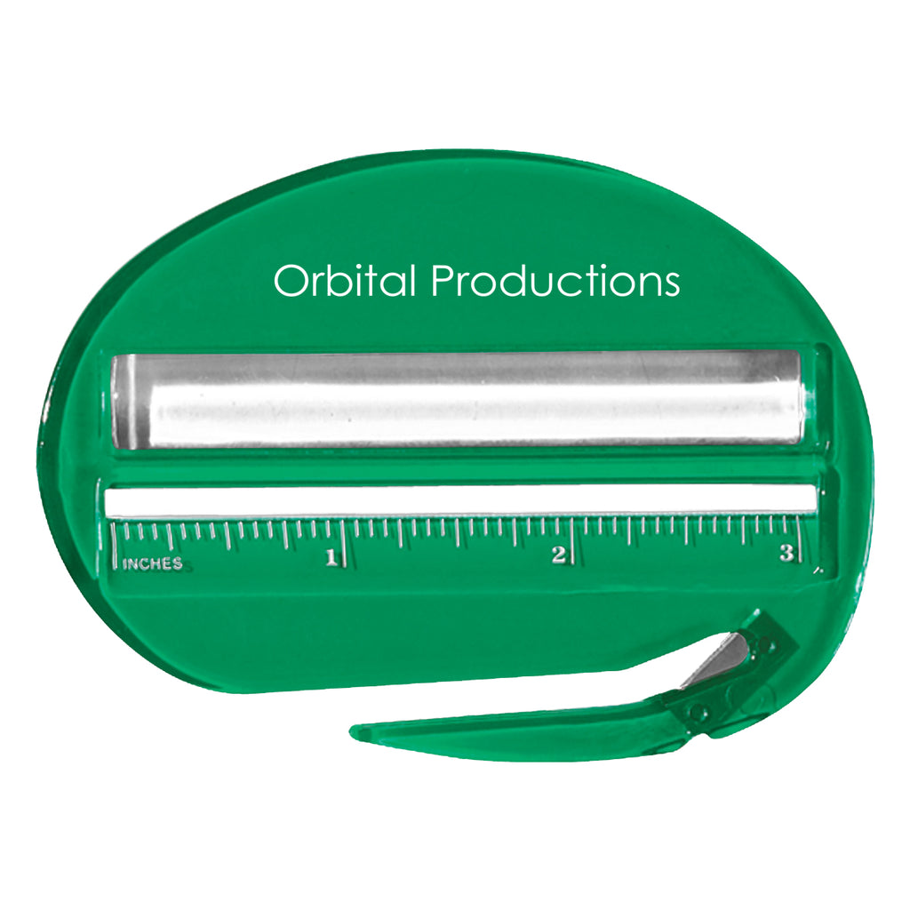 Letter Opener, Three-Way - Green - Pad Print