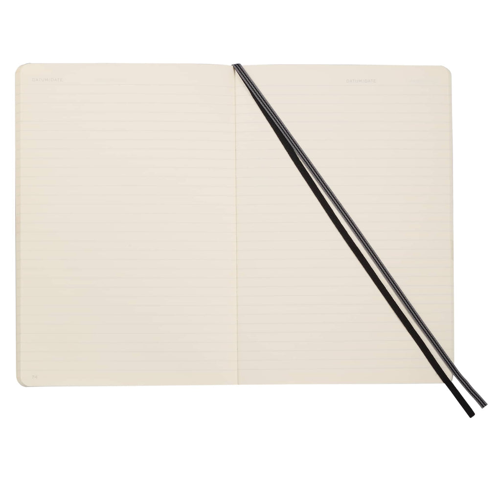 Leuchtturm1917 Blank Softcover Composition Notebook, 7 x 10 Inches - Black - Open