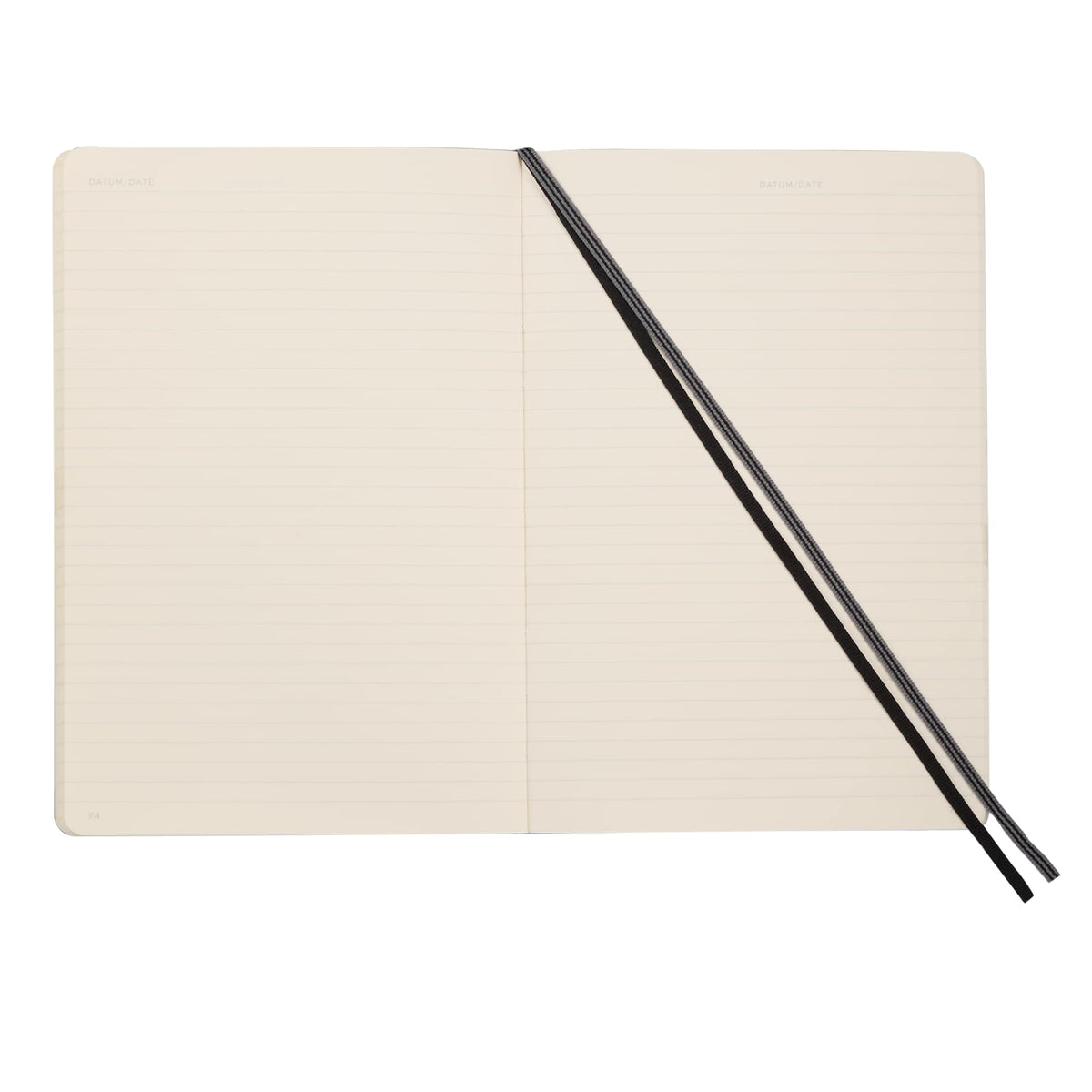 Leuchtturm1917 Classic Lined Softcover Notebook, 5.75 x 8.25 Inches - Black - Open