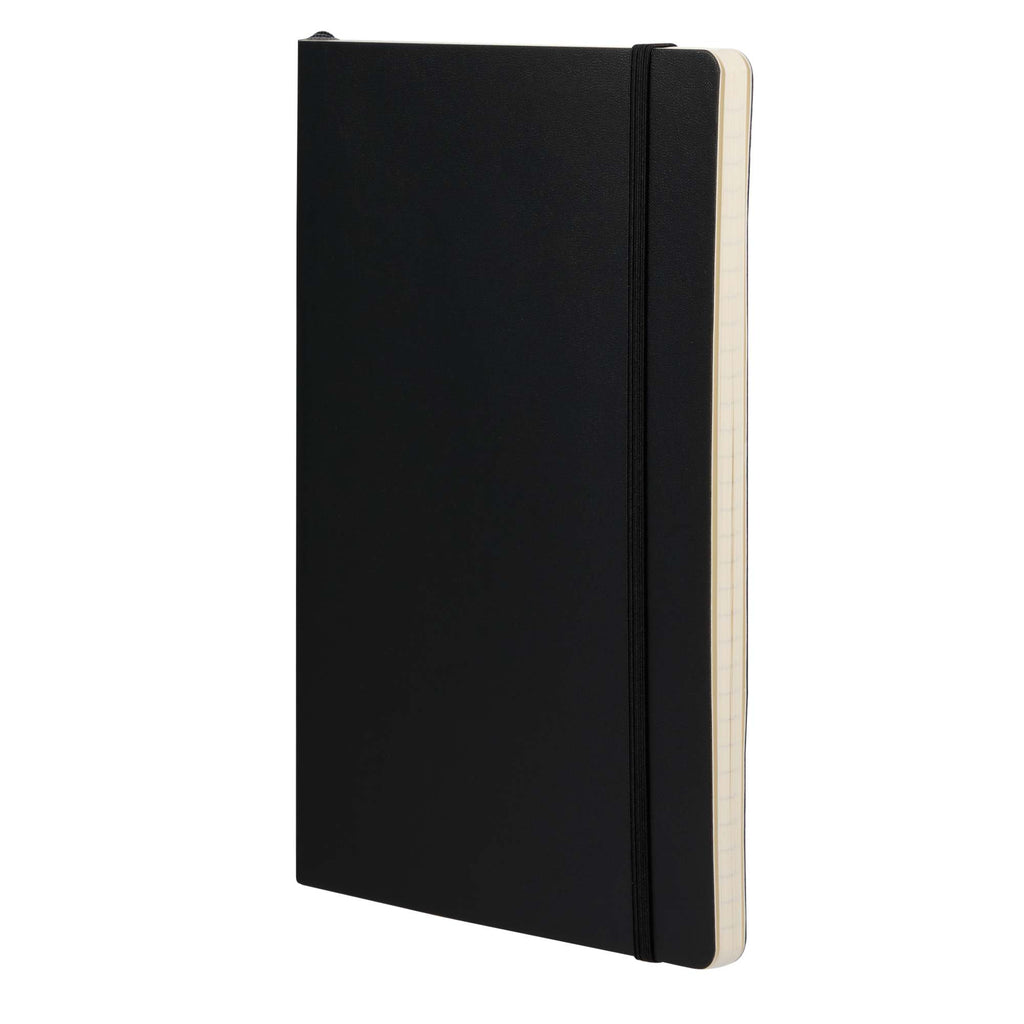 Leuchtturm1917 Classic Lined Softcover Notebook, 5.75 x 8.25 Inches Debossing - Black - Left Angle