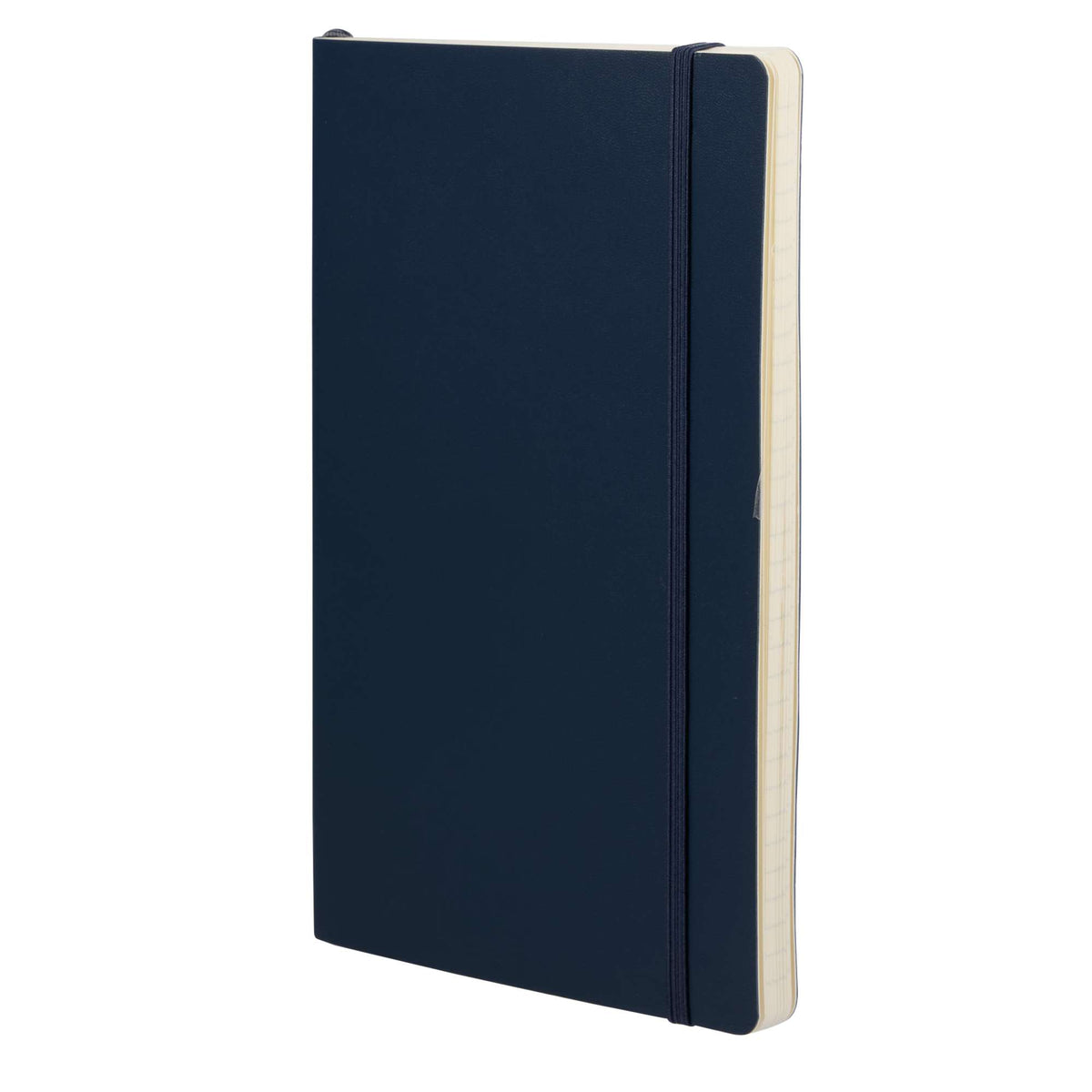 Leuchtturm1917 Classic Lined Softcover Notebook, 5.75 x 8.25 Inches - Navy - Left Angle
