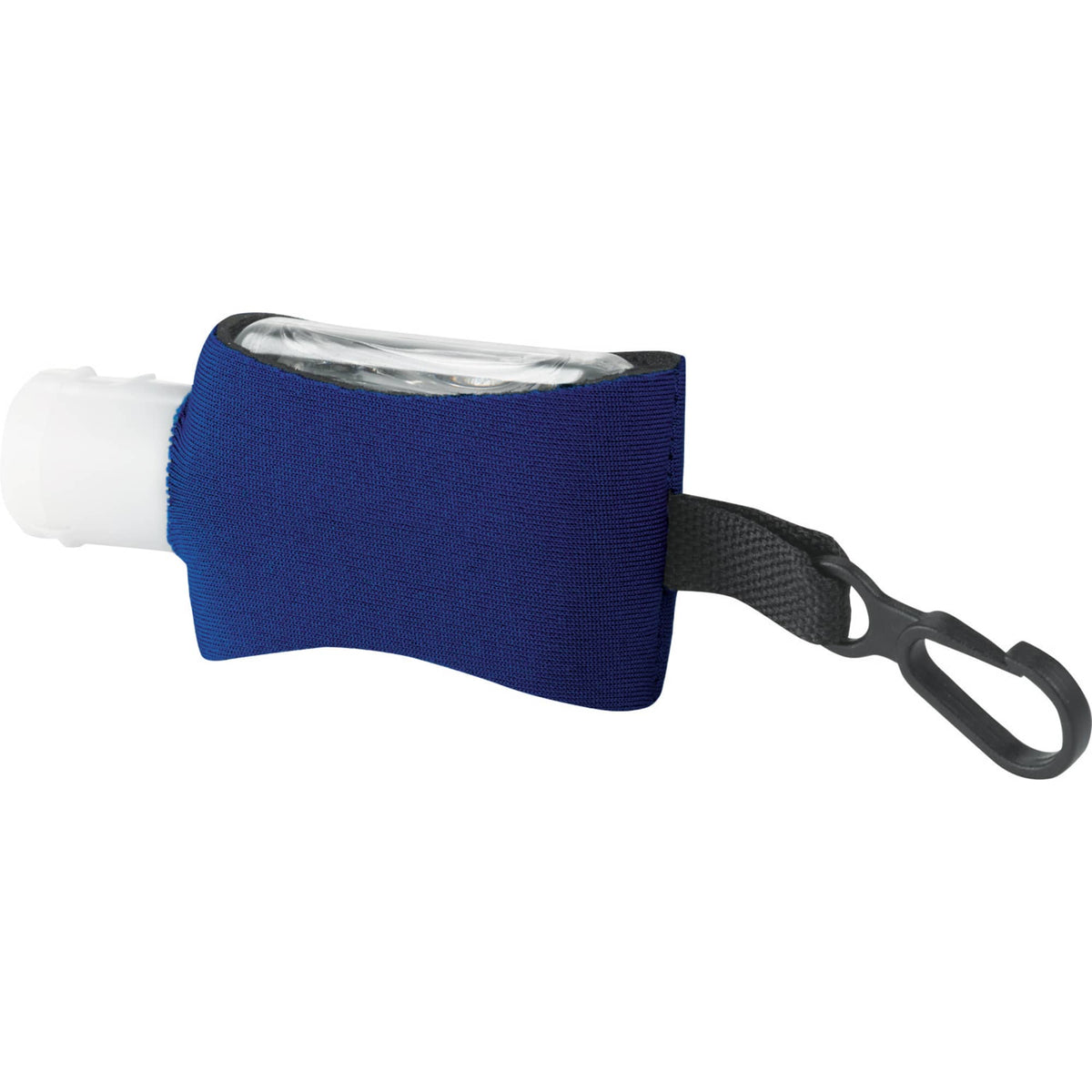 Li'l Cleaner Hand Sanitizer with Neoprene Sleeve and Clip, 0.5 oz - Blue - Front