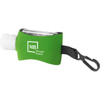 Li'l Cleaner Hand Sanitizer with Neoprene Sleeve and Clip, 0.5 oz - Lime - Front