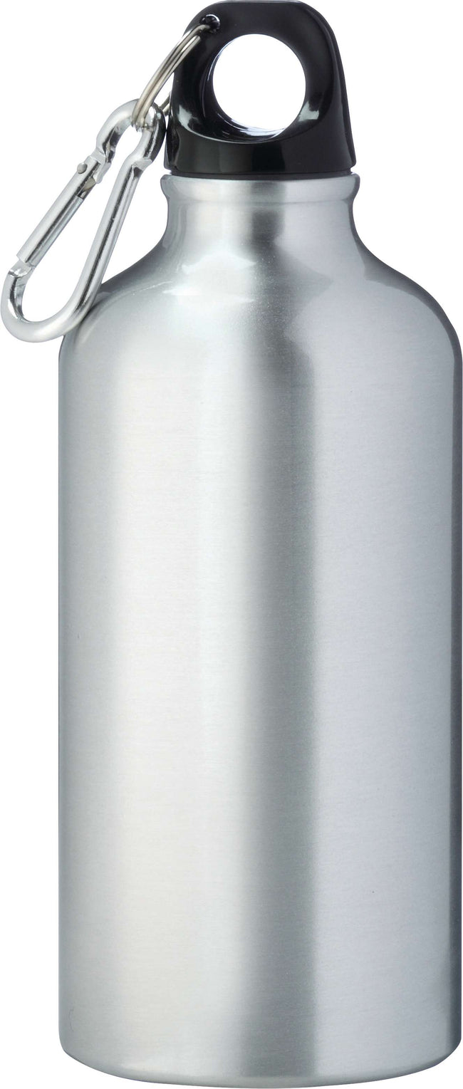 Li'l Shorty Aluminum Sports Bottle with Mini Carabiner, 17 oz Laser Engraving