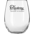 Libbey Stemless Wine Glass for Red or White, 15 oz - Clear - Front