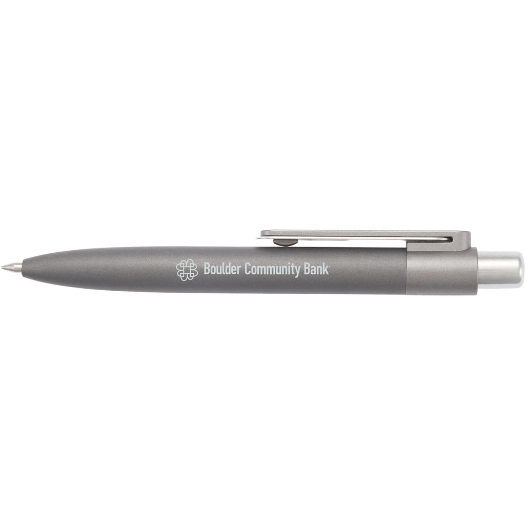 Liberty Mini Gel Pen in Recycled Aluminum - Gray - Front