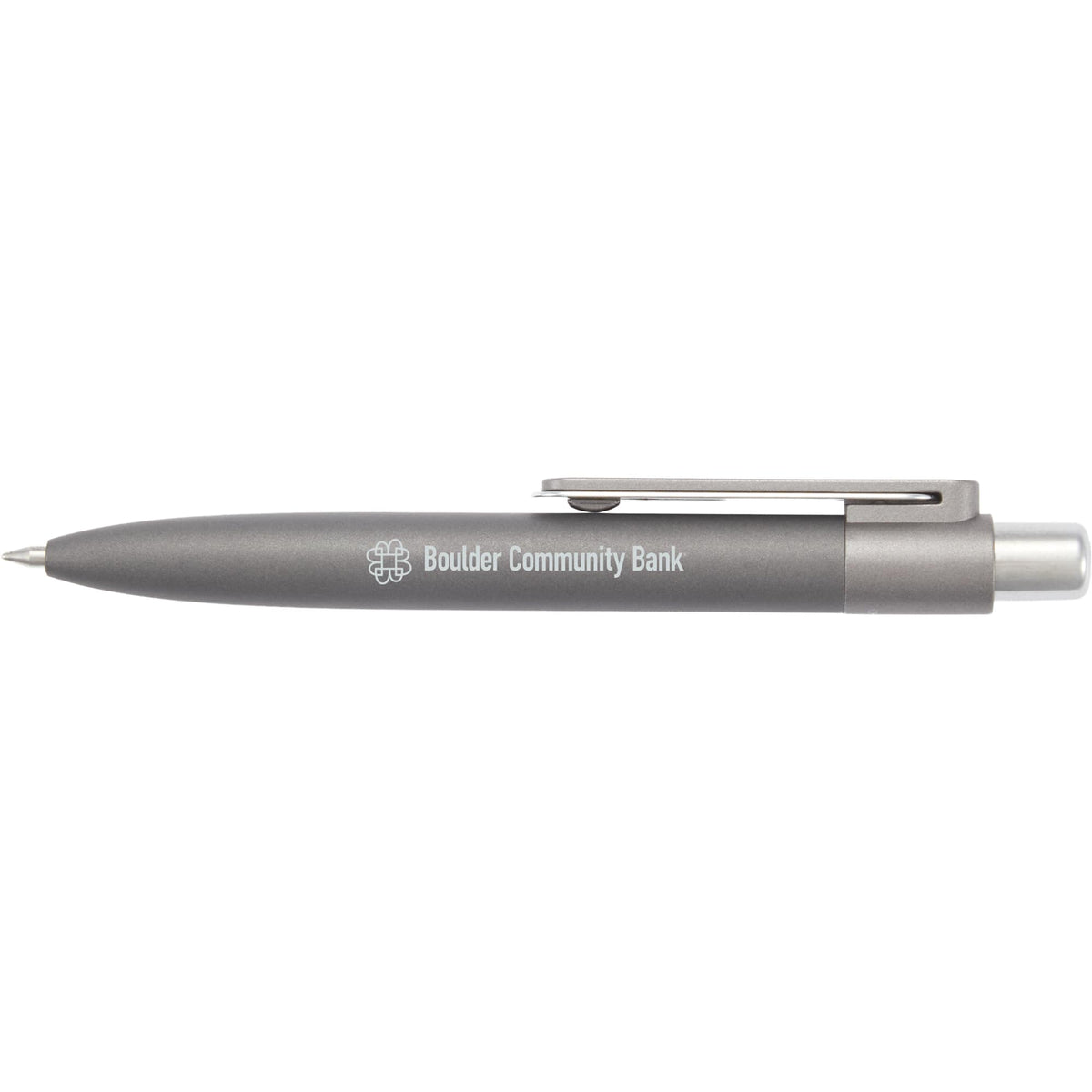 Liberty Mini Gel Pen in Recycled Aluminum Laser Engraving - Gray - Front