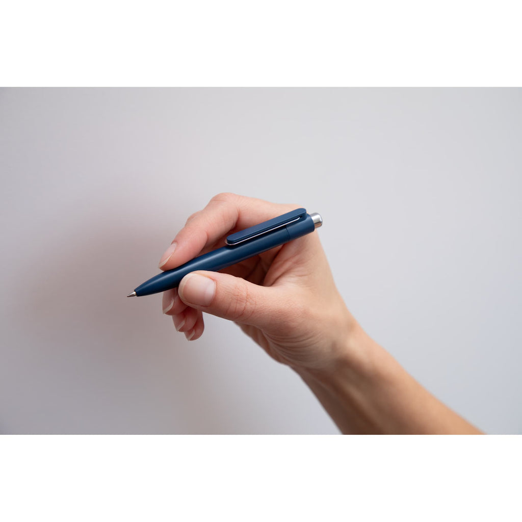 Liberty Mini Gel Pen in Recycled Aluminum Laser Engraving - Navy - Scale