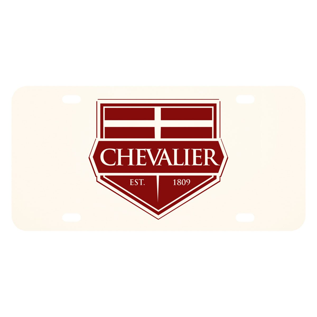 License Plate, 0.035 Gauge - White - Silk Screen