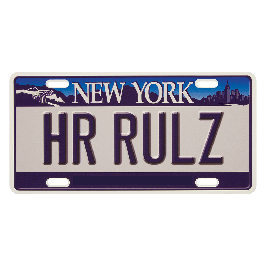 License Plate, 0.075 Gauge - White - Full Color