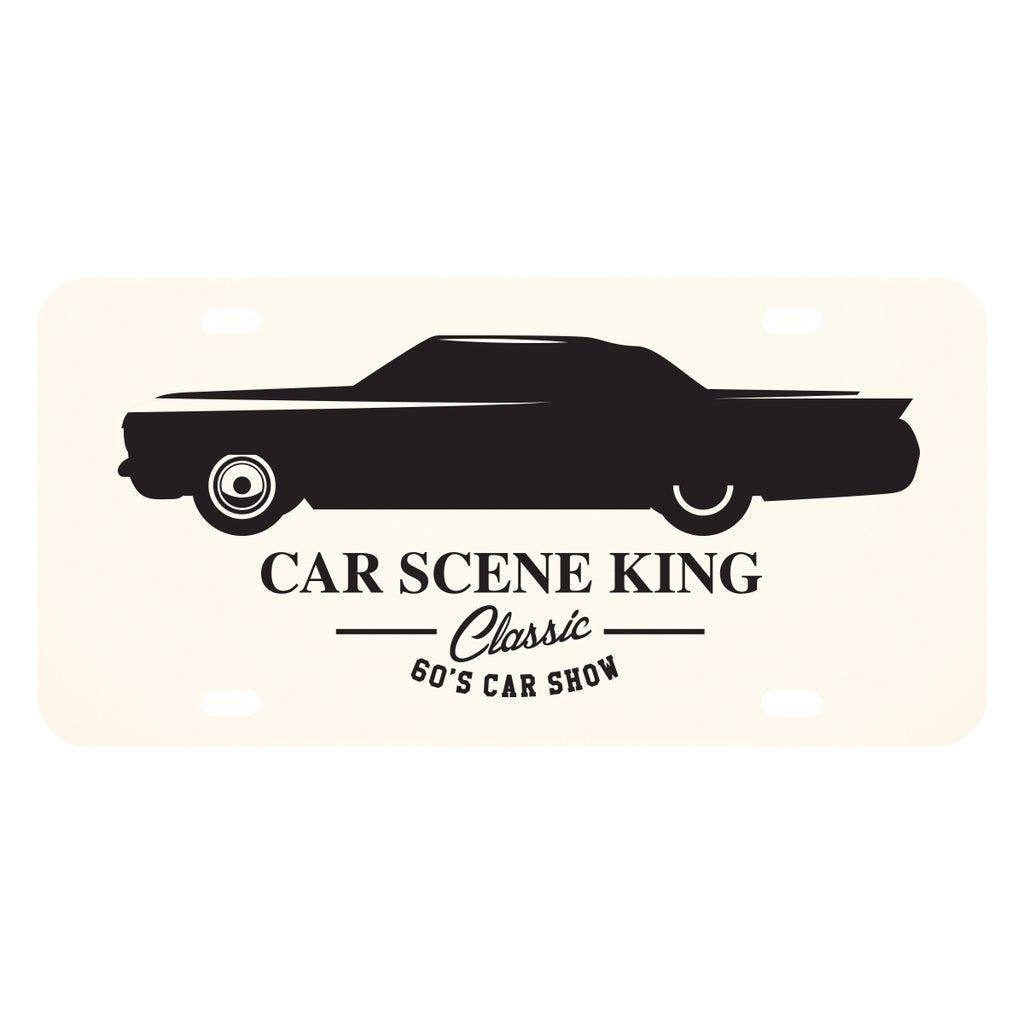 License Plate, 0.075 Gauge - White - Silk Screen