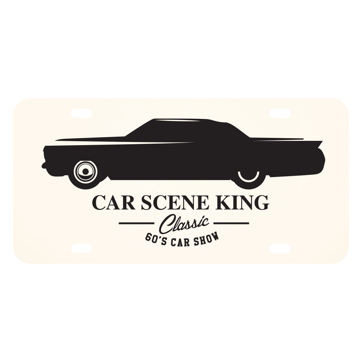 License Plate, 0.075 Gauge - White - Silk Screen