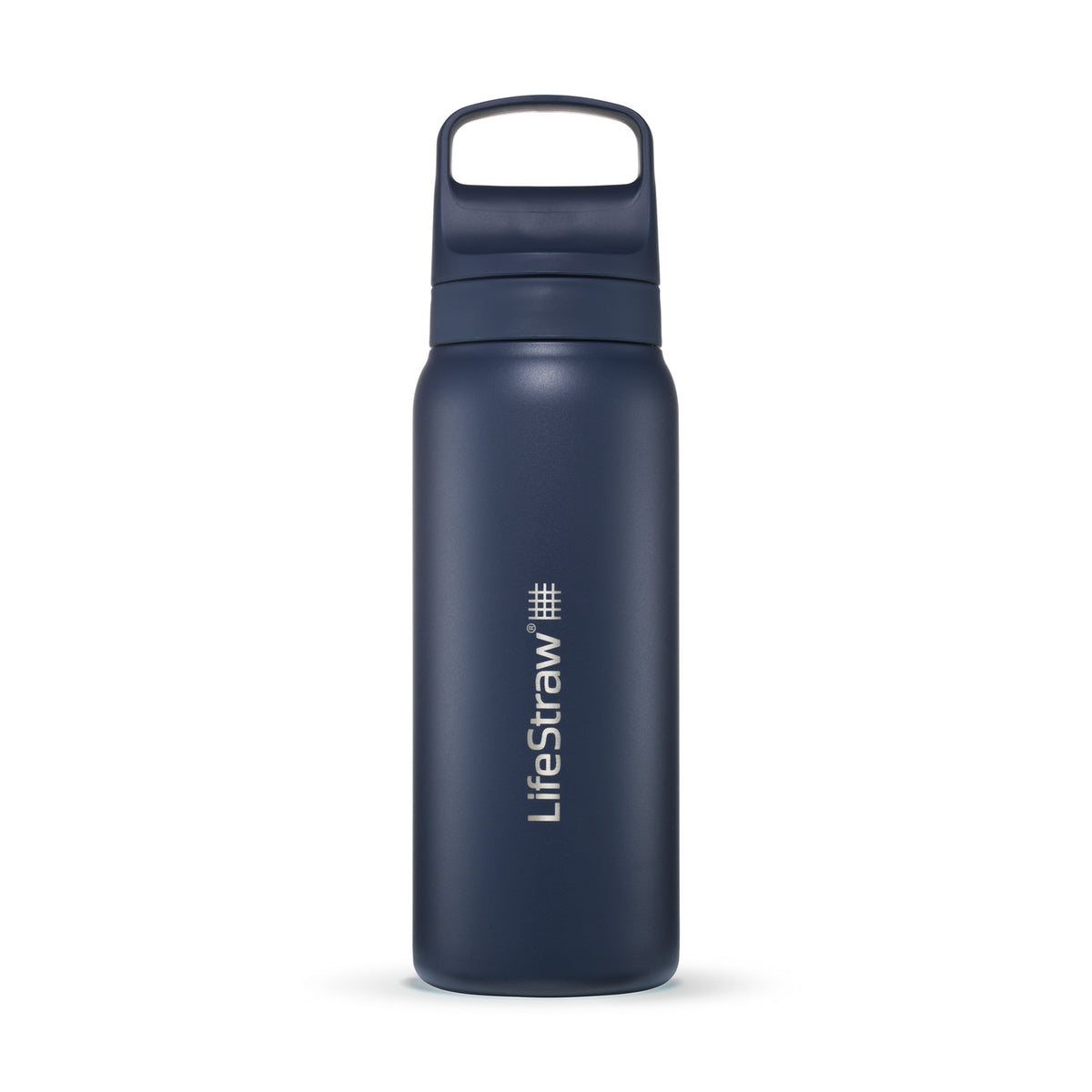 LifeStraw Go Stainless Steel Filter Bottle, 24 oz Laser Engraving - Aegean - View 2
