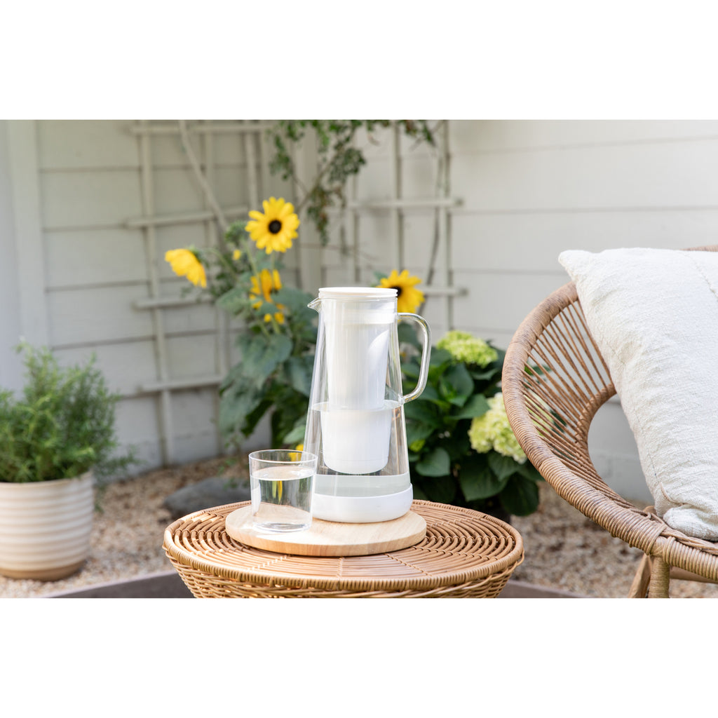 LifeStraw Home Glass Water Filter Pitcher, 7 Cup - White - View 5